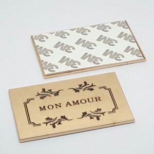 Adhensive Metal Plate Engrave Logo With 3M sticker Backside AS5305