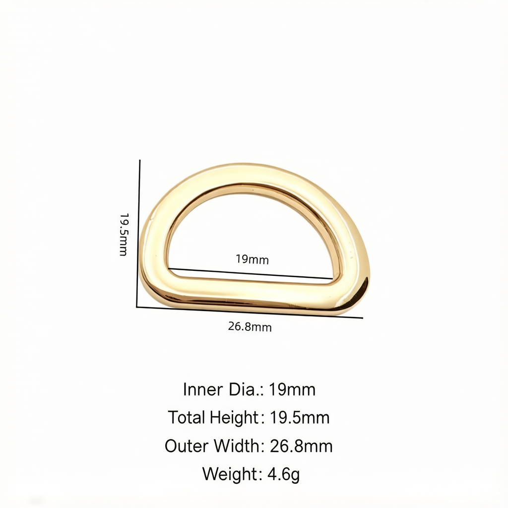 Zinc Alloy Seamless Flat-Wire D-Ring Used For Bag